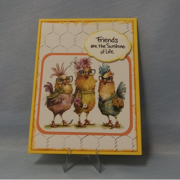 "Clucking Trio" Friendship Card