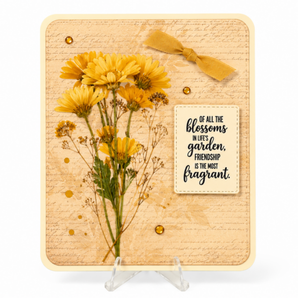Gilded flowers - Friendship Card