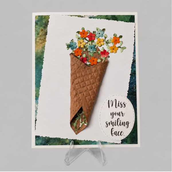 Popping Bouquet - Miss You Card