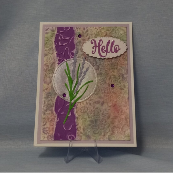 "Lavender Sprig" Hello Card