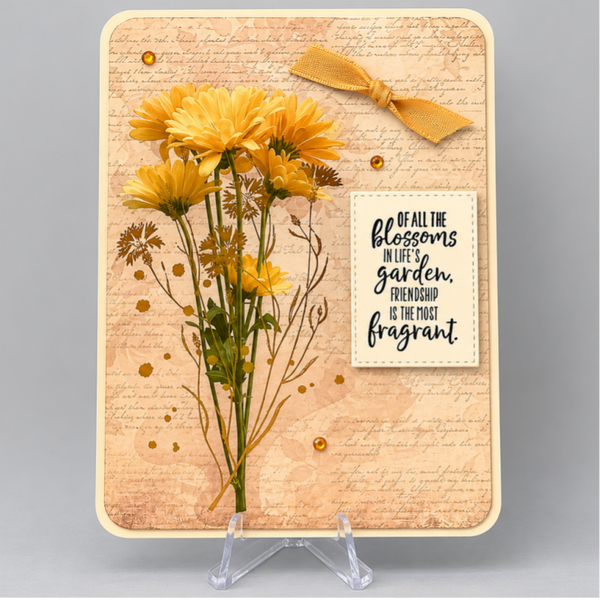 Gilded flowers - Friendship Card