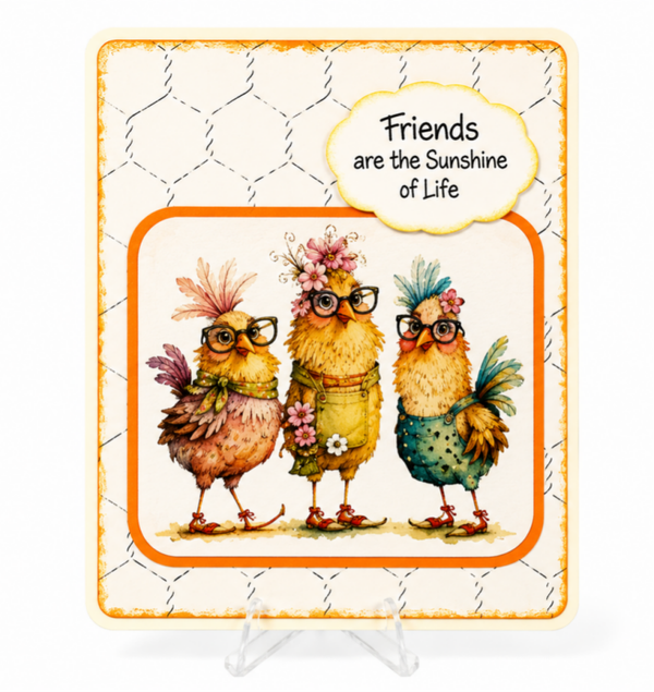 Clucking Trio - Friendship Card