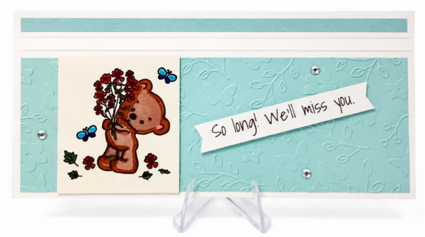 Wistful Teddy - Going Away Card