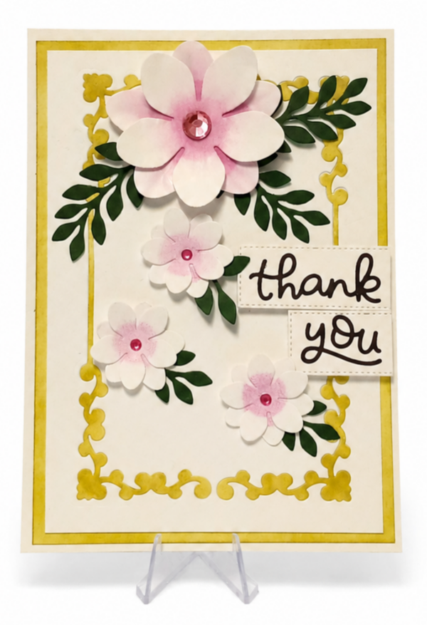 Blushing Petals - Thank You Card