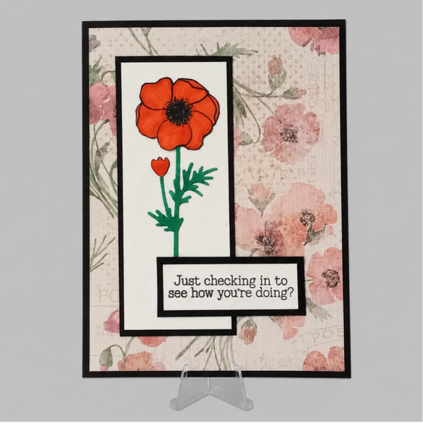 Single Poppy - Get Well Card