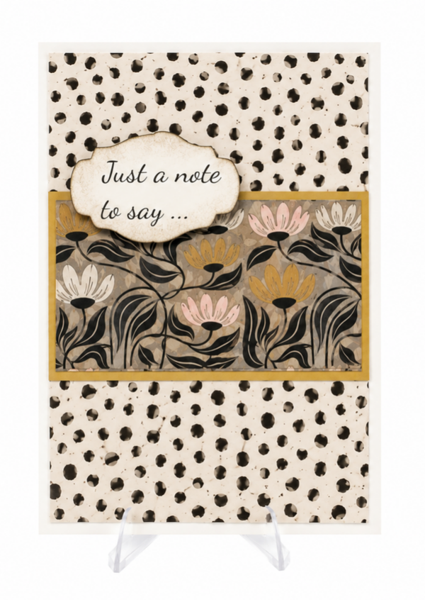 Floral Noir - Worded Multi-purpose Card