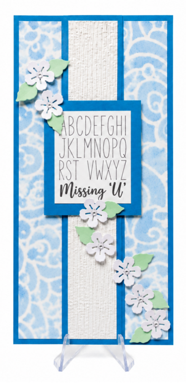 Floral Cascade - Miss You Fun Fold Card