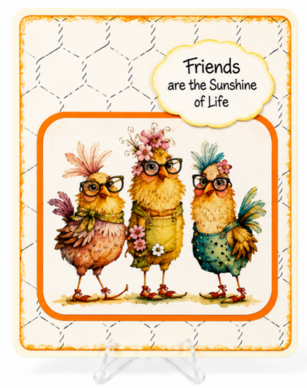 Clucking Trio - Friendship Card