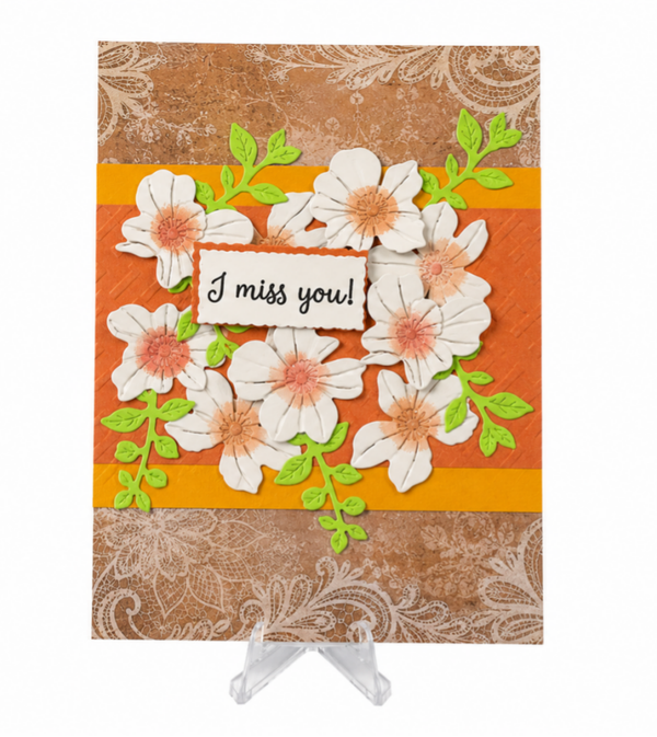 Blossom Motif - Miss You Card