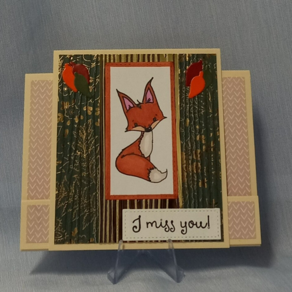 "Foxy Easel" Funfold Card