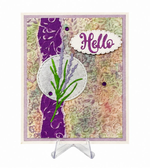 Lavender Sprig - Hello Card