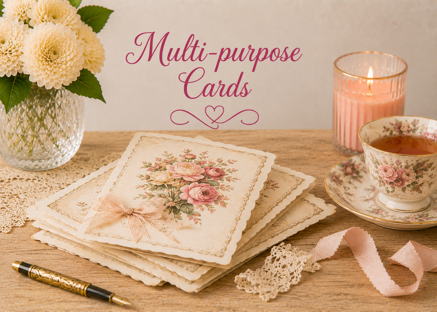 Multi-purpose cards being written in