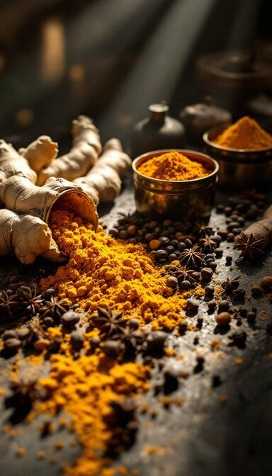Mélange Curcuma Gingembre Poivre séché – Origine Réunion 100g