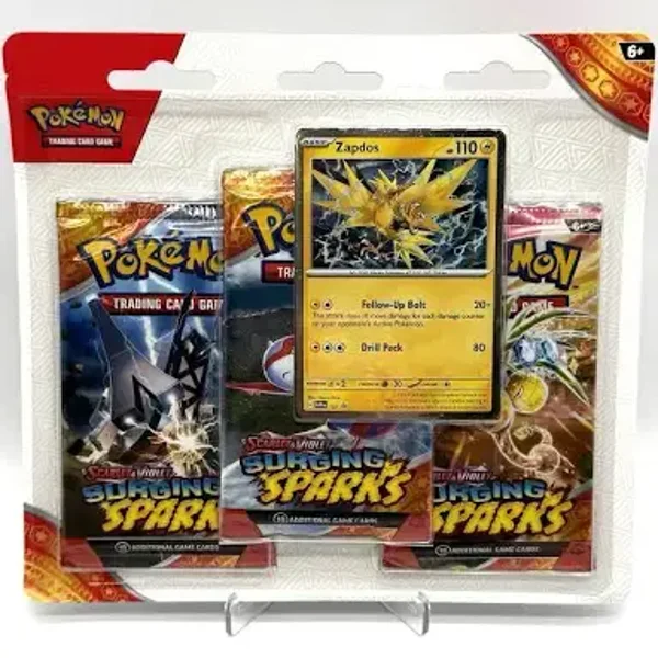 Pokémon Surging Sparks – 3-pack Blister