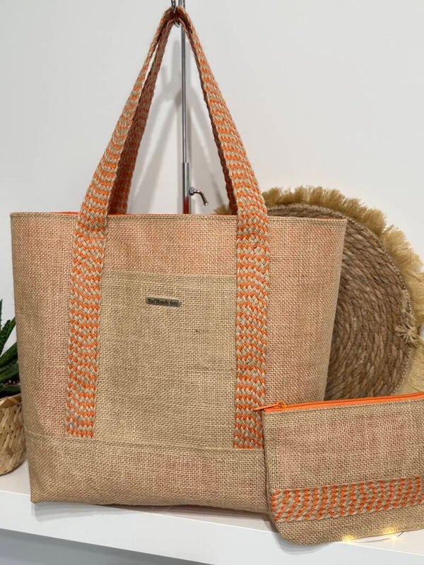 Panier en toile de jute