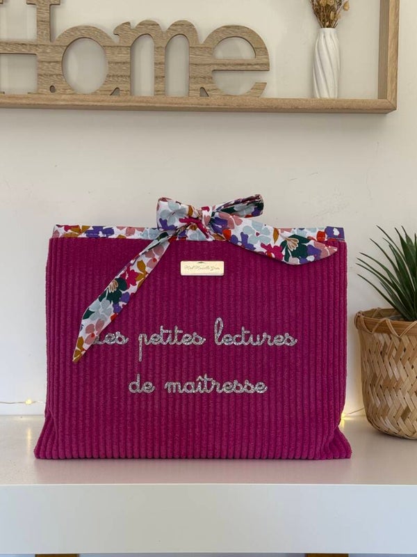 Housse livre en velours