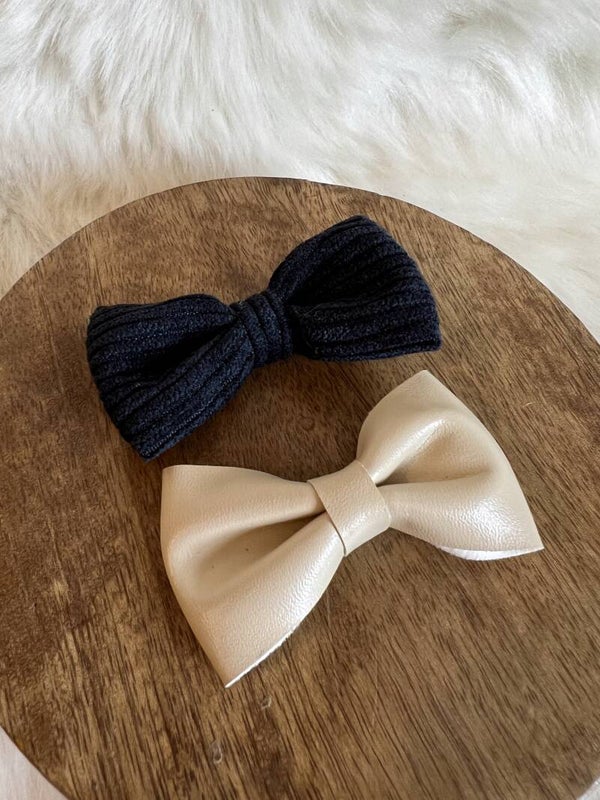 Haarspeldje Marine Rib Leather