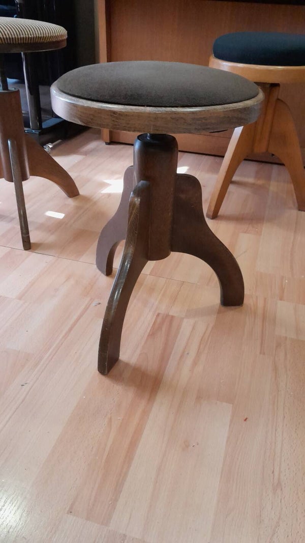 Tabouret de piano d'occasion finition noyer satiné