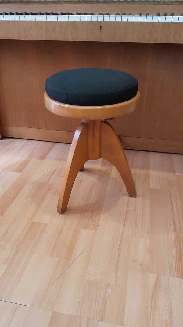 tabouret de piano d'occasion chêne clair