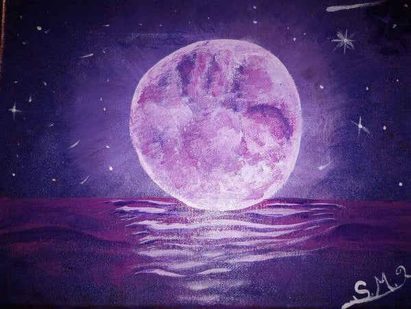 Strawberry Moon on the Water