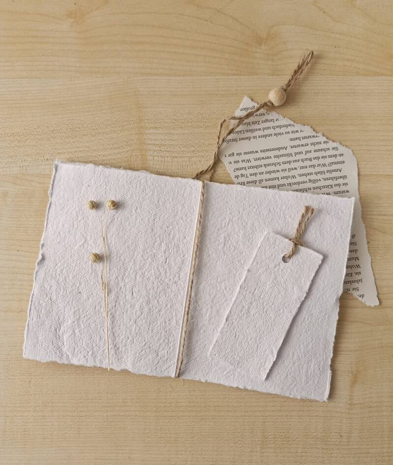 Handgeschöpftes Notitzbuch Tagebuch Journal Gästebuch 