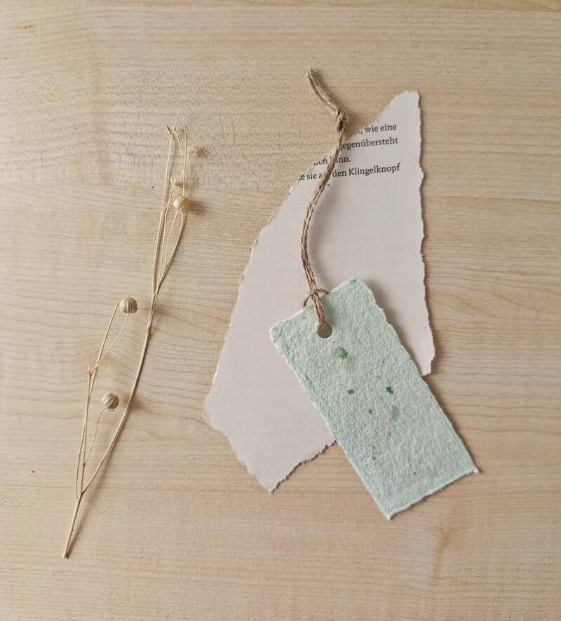 Handgeschöpfter Geschenkanhänger 