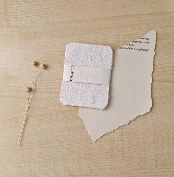 Handgeschöpftes Mini-Papier-Set | Verschiedene Formen & Kanten (10er-Set)