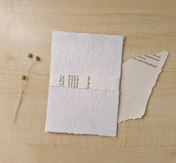 Handgeschöpftes Papier DIN A6 mit Büttenrand  10er-Set