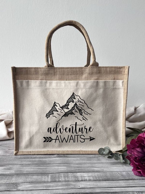 Jutetasche "adventure"