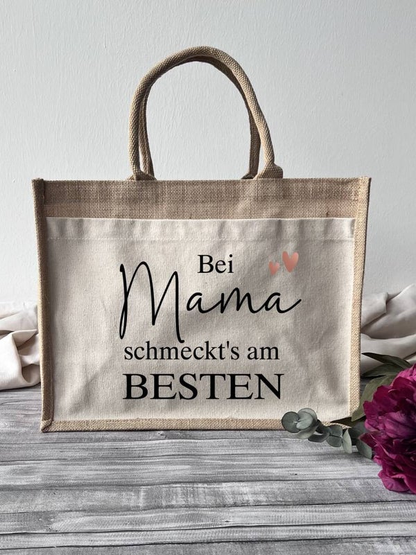 Jutetasche "Bei Mama"