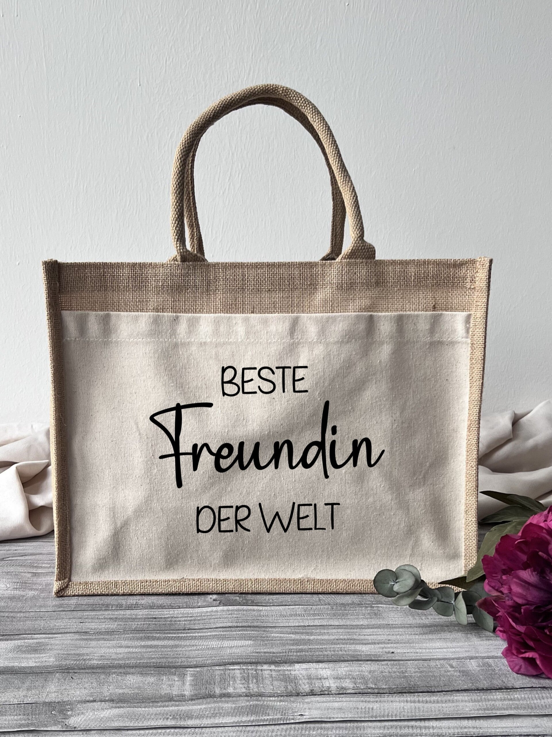 Jutetasche "Beste Freundin"