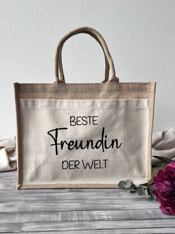 Jutetasche "Beste Freundin"