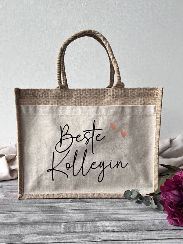Jutetasche "Beste Kollegin"
