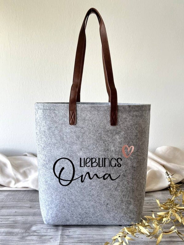 Filztasche groß "Lieblings Oma"