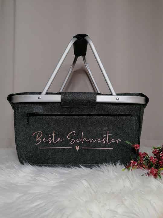Filzkorb "Beste Schwester"