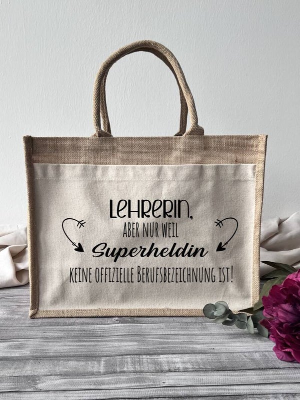 Jutetasche "Lehrerin"
