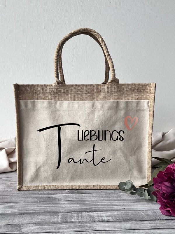 Jutetasche "Lieblings Tante"