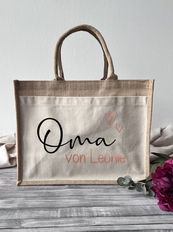Jutetasche "Oma von"