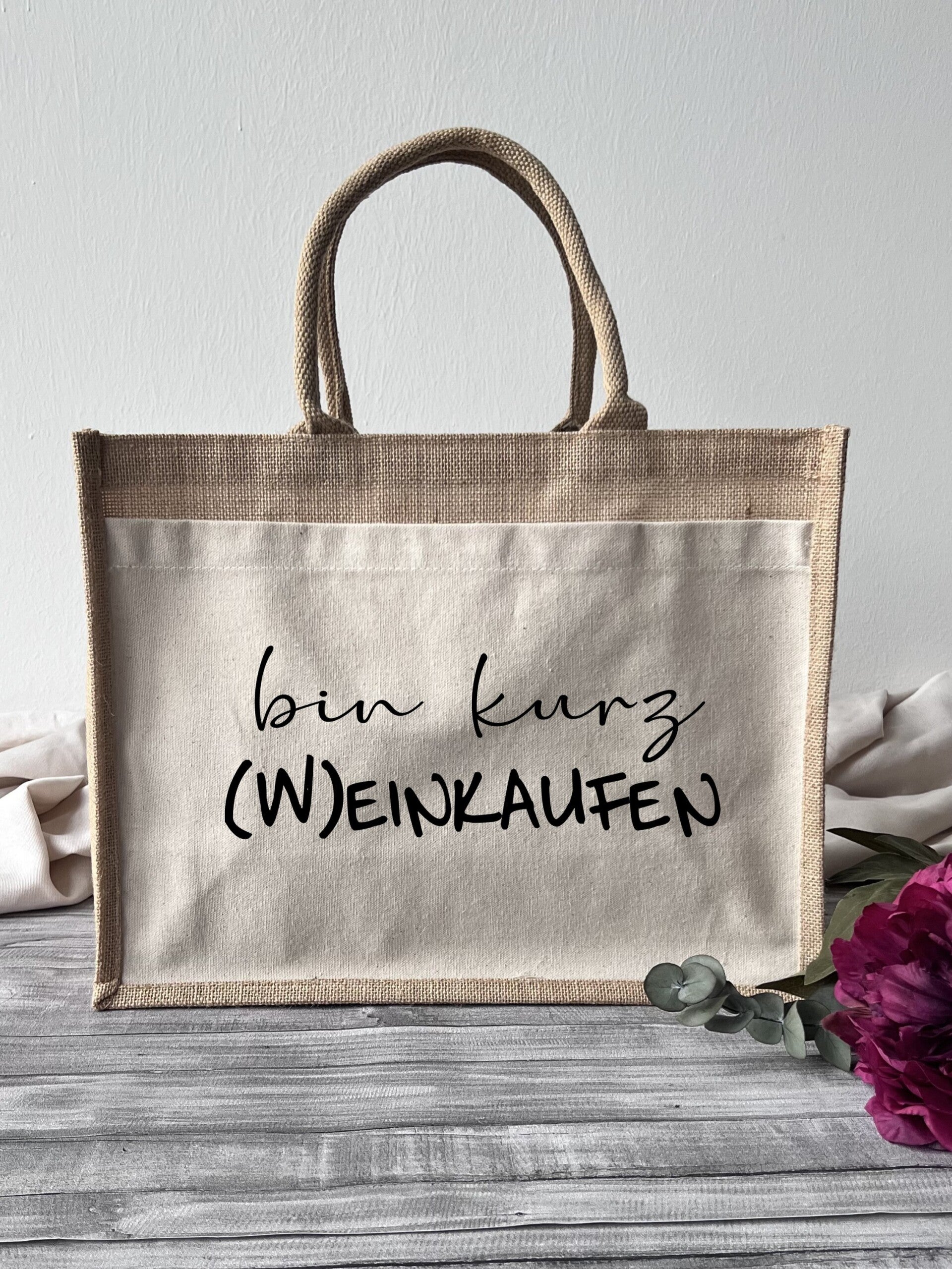 Jutetasche "(W)einkaufen"
