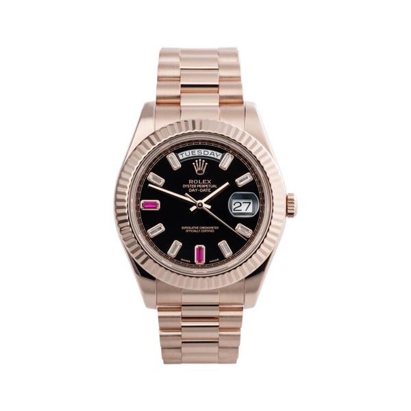 Rolex Daydate 41MM Ruby Dial 218235 2012 “WORN”