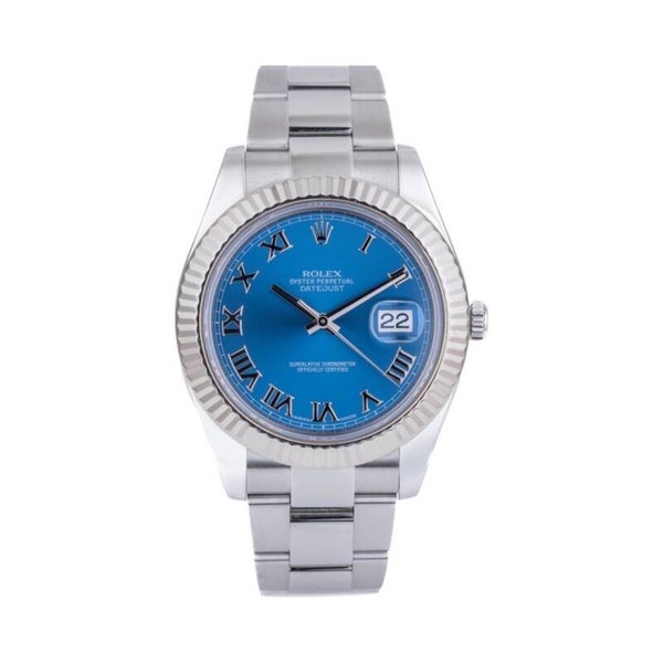 Rolex Datejust 41mm Romans Blue Oyster 116334 2015 “WORN”