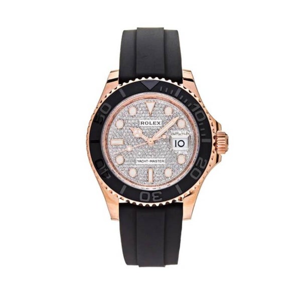 Rolex Yachtmaster 40mm Pave Diamond Dial Rose 116655 2020 “WORN
