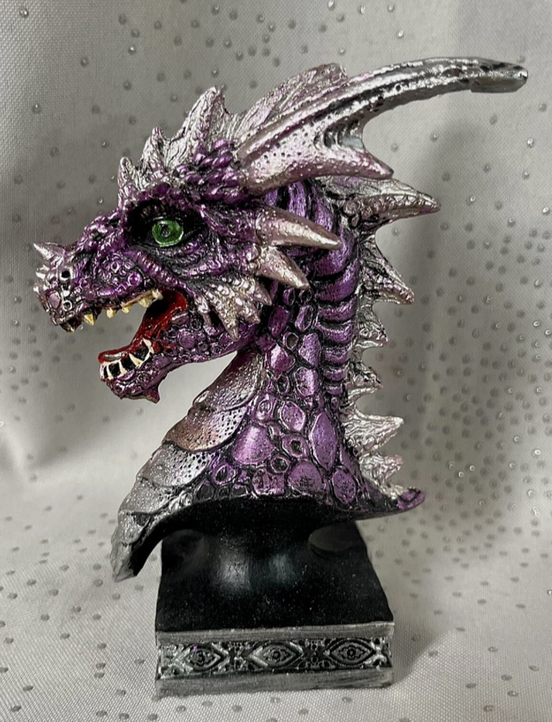 Dragon Head Purple On Stand