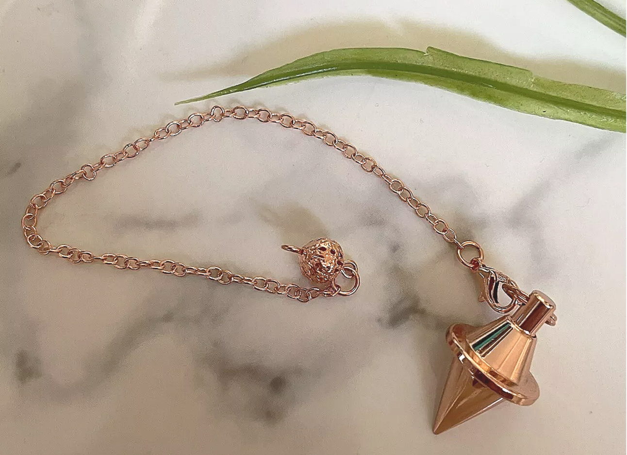 Pendulum Metal Mini Bi Cone Rose Gold Dowsing