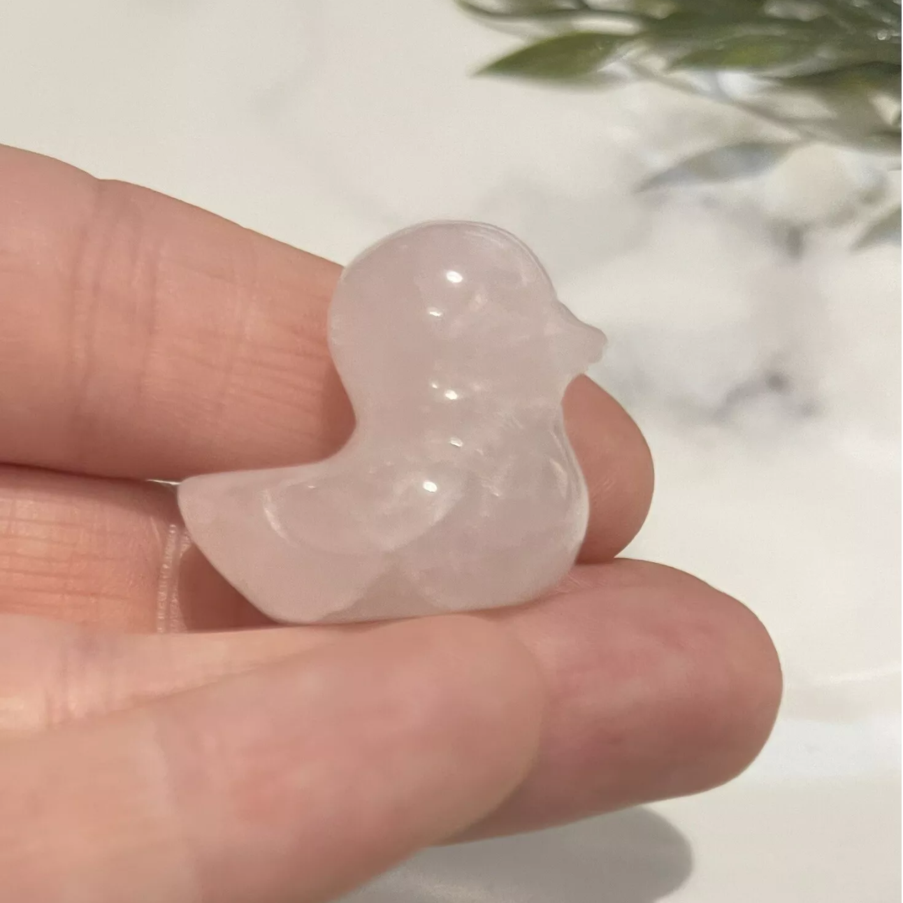 Rose quartz Duck Guardian 25mm