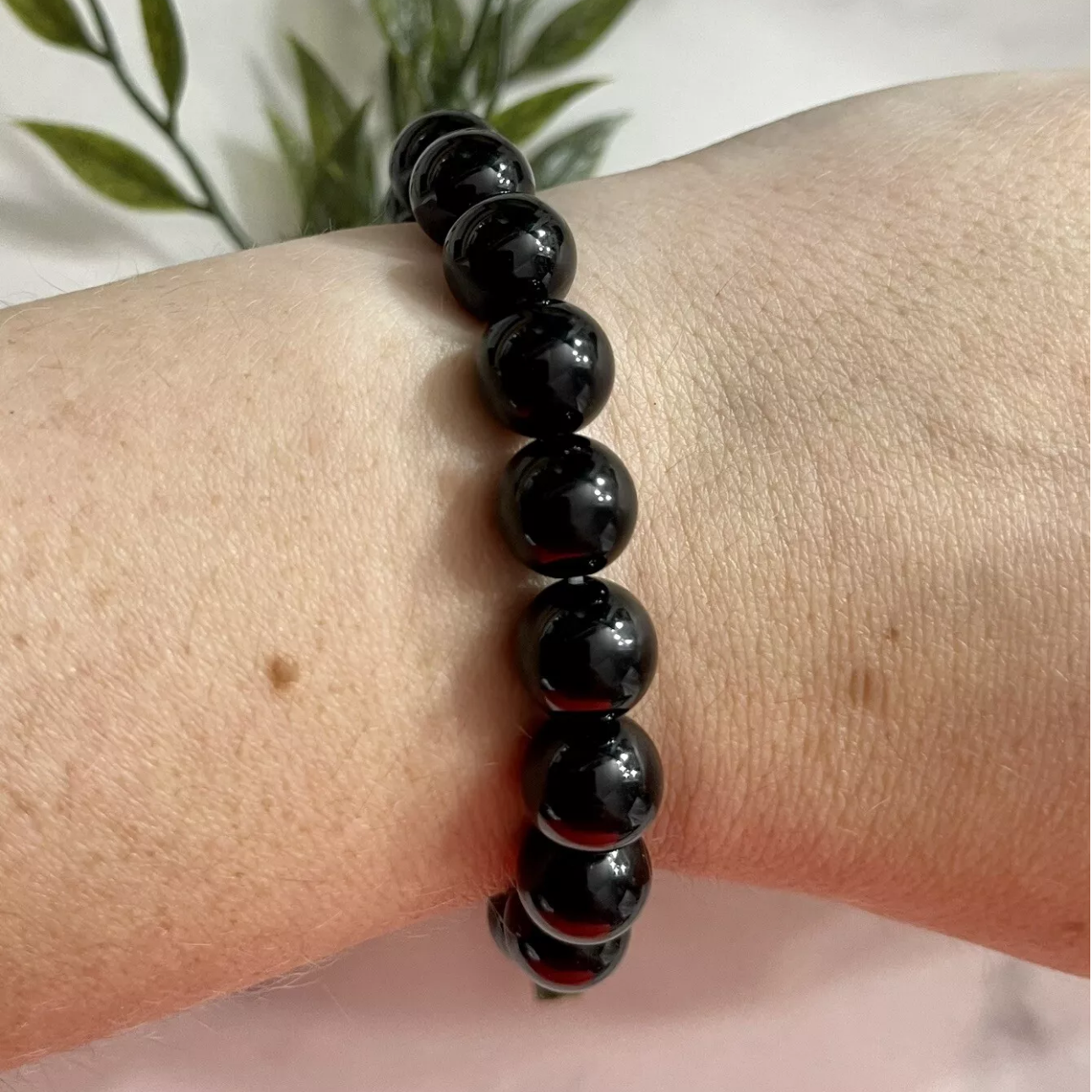 Black Obsidian 10mm Beaded Bracelet
