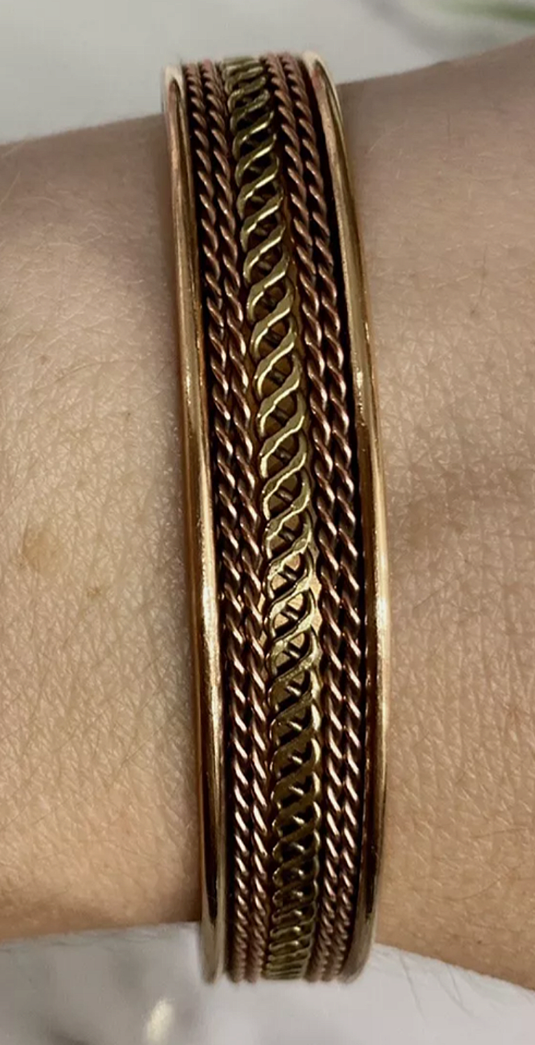 COPPER BRACELET ARTHRITIS / RHEUMATISM BANGLE BIO PAIN RELIEF MAGNETIC TWIST