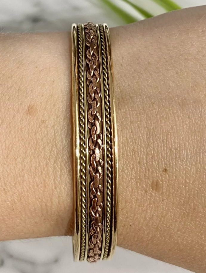 COPPER BRACELET ARTHRITIS / RHEUMATISM BANGLE BIO PAIN RELIEF MAGNETIC BRACELET