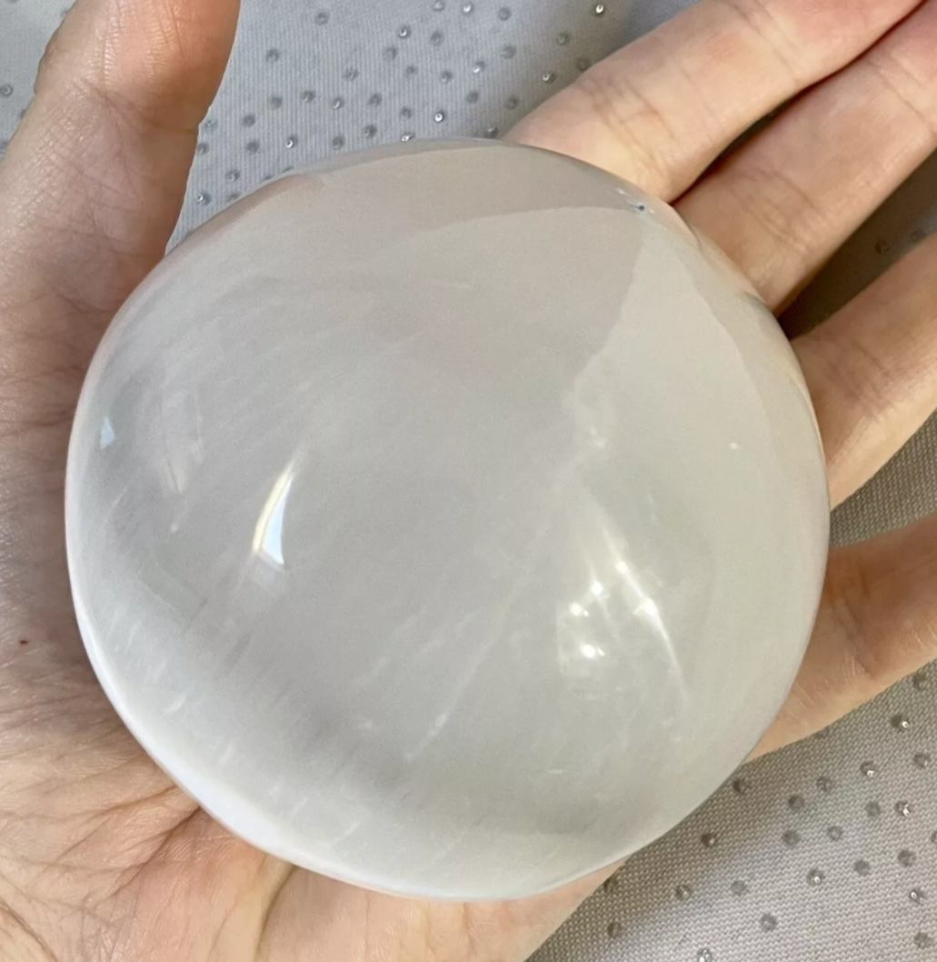 Selenite Sphere 7-8cm Diam Crystal