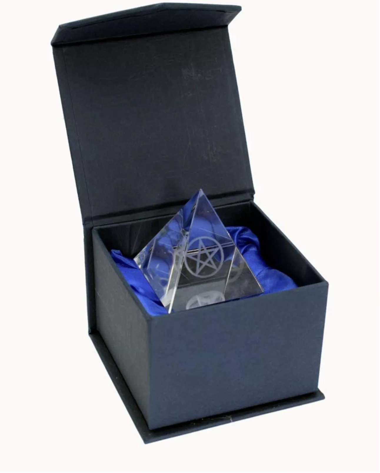 Pentagram Crystal Pyramid with 3D Laser Etched Design